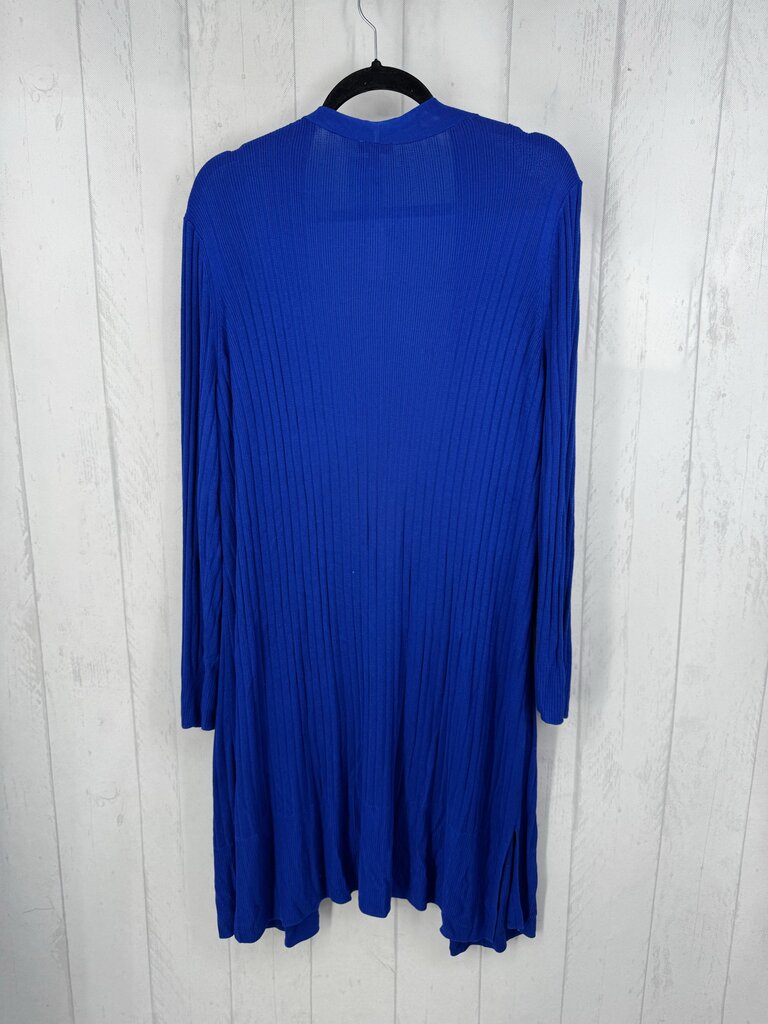 2X ribbed open front cardi