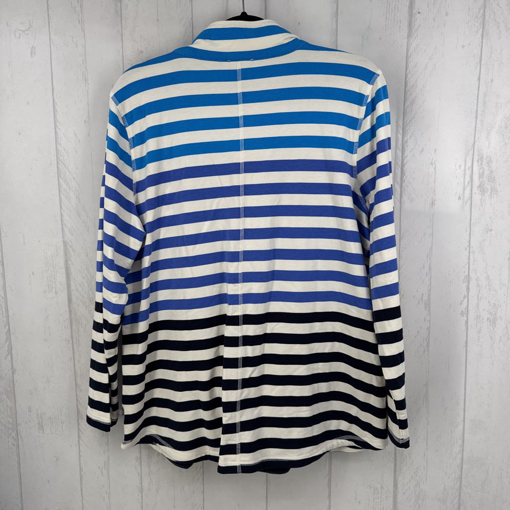 1X striped quarter zip pullover