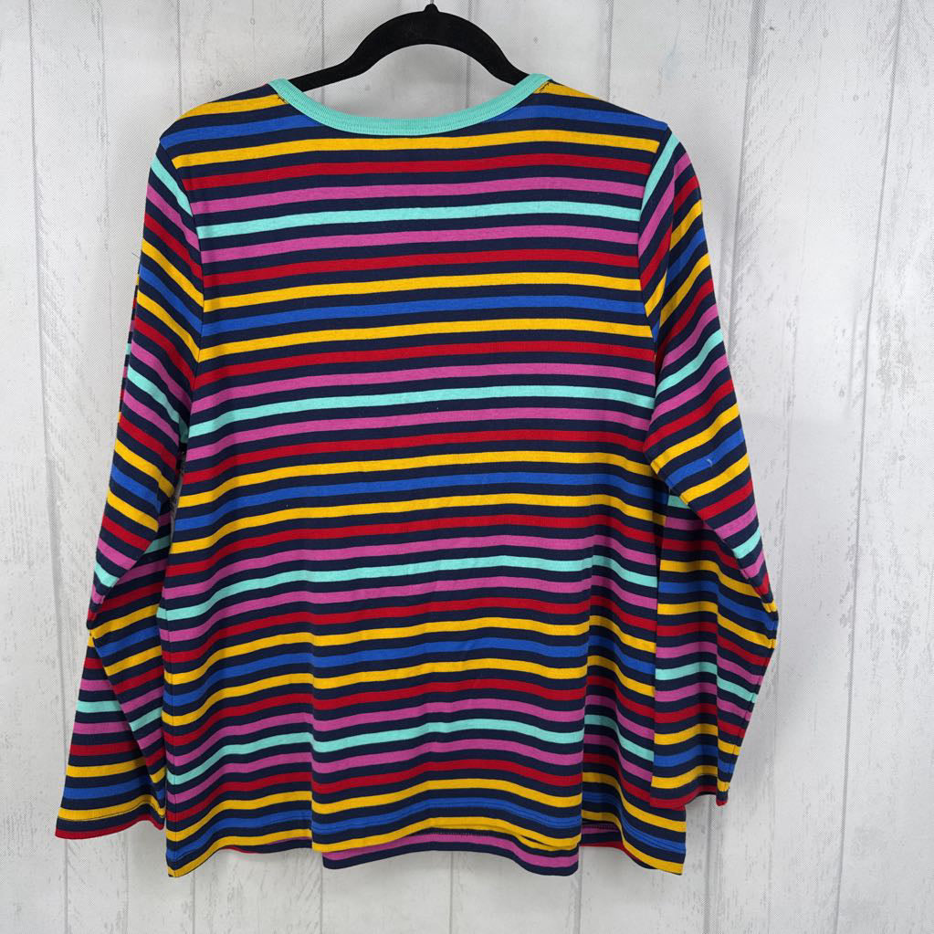 1X striped round neck l/s tee