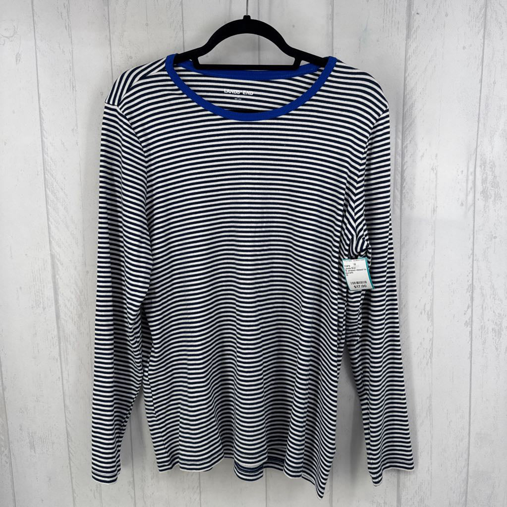 1X striped ribbed l/s tee