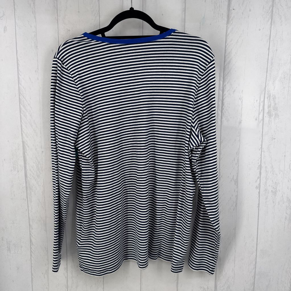 1X striped ribbed l/s tee