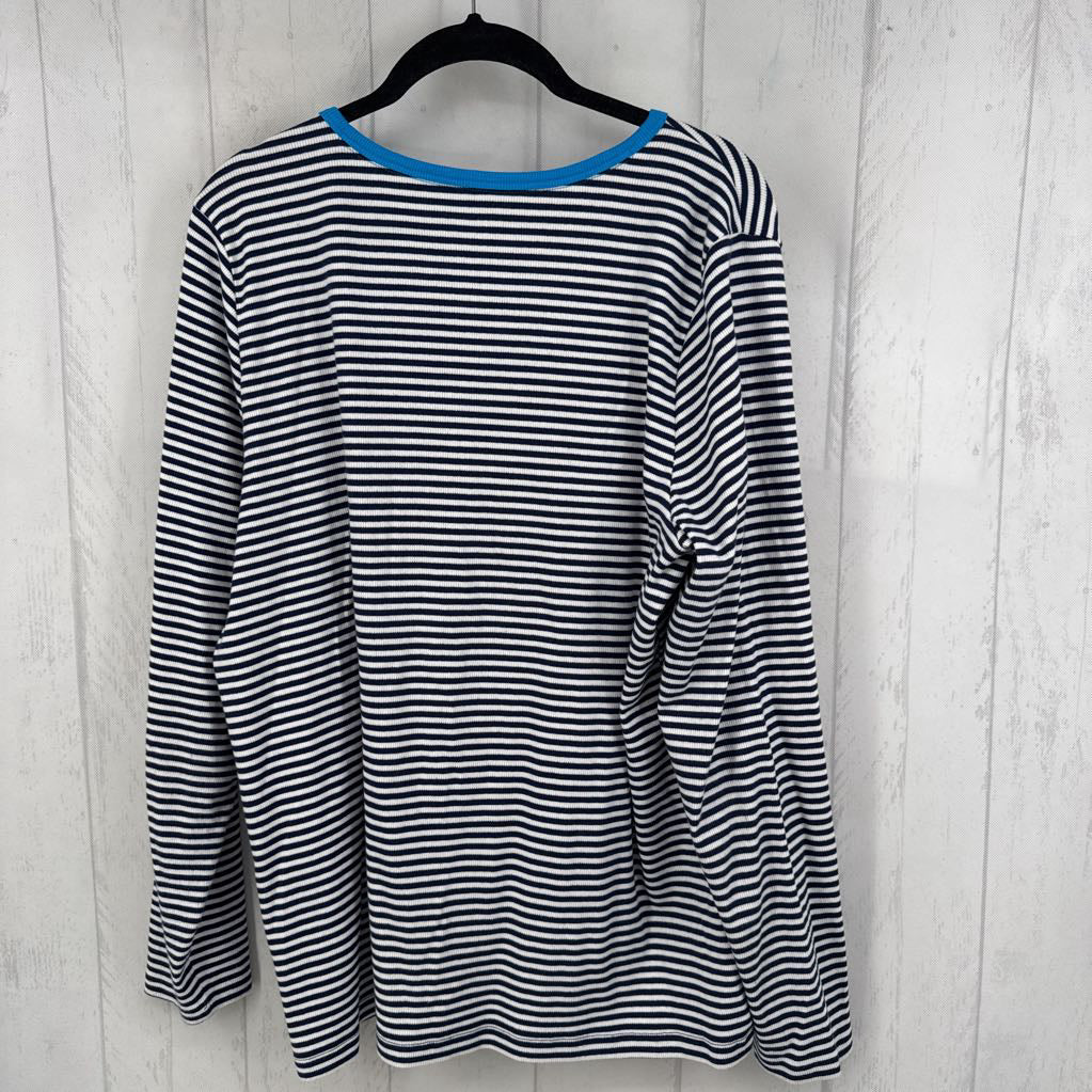 1X striped ribbed l/s tee