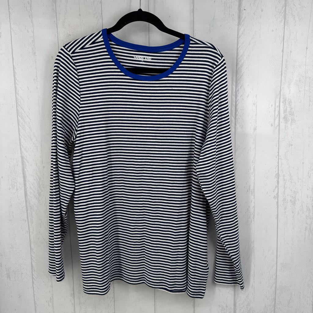 1X striped ribbed l/s tee