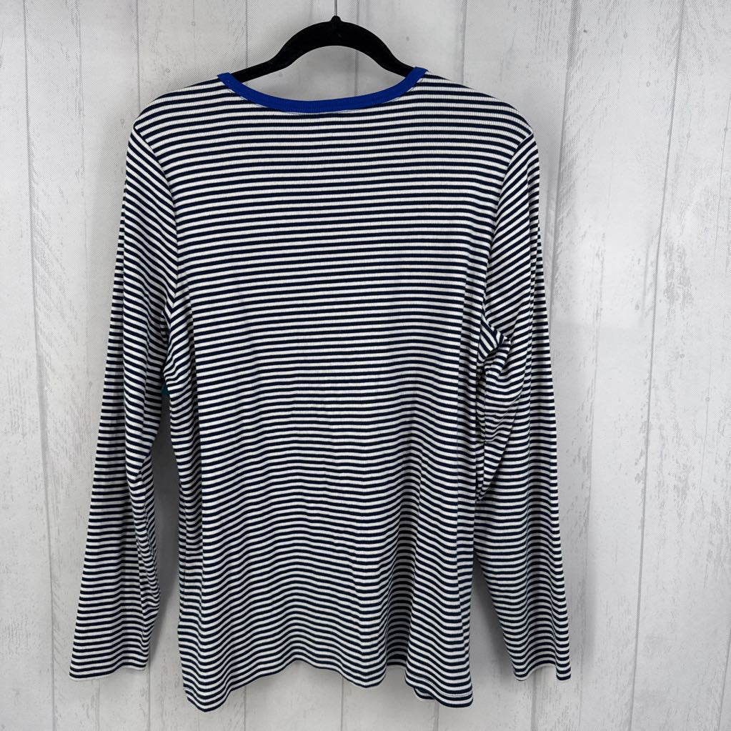 1X striped ribbed l/s tee