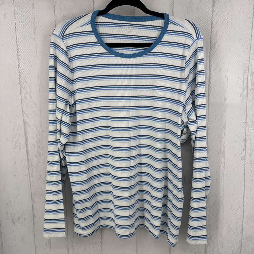 1X striped ribbed l/s tee