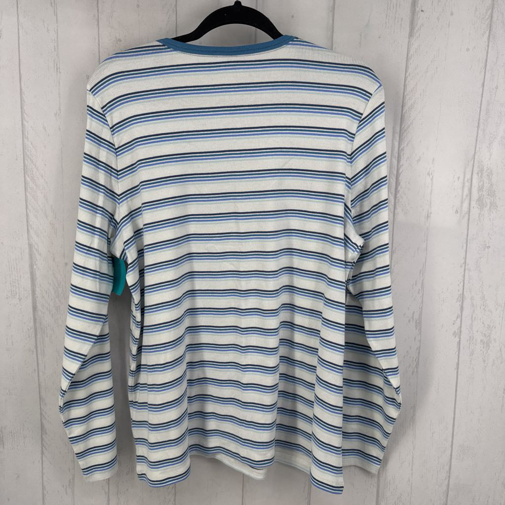 1X striped ribbed l/s tee