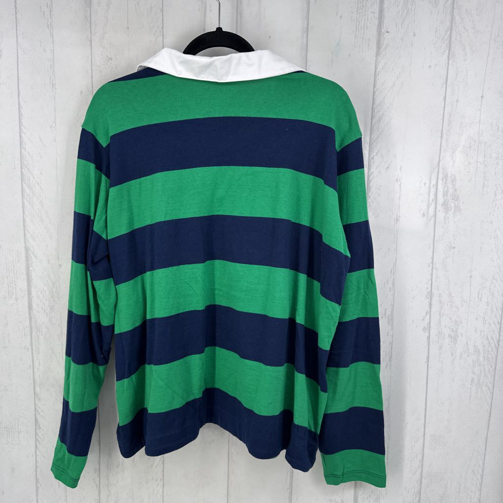 1X striped l/s rugby top