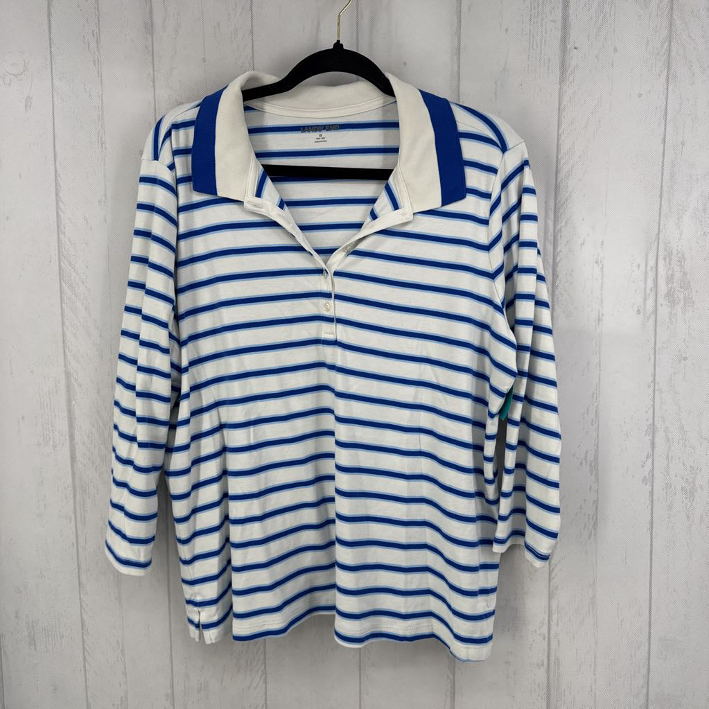 1X striped 3/4 slv top