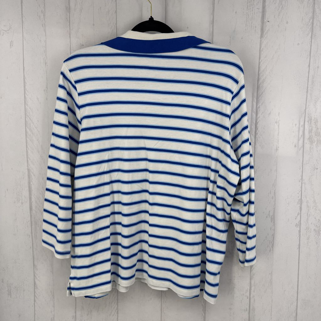 1X striped 3/4 slv top