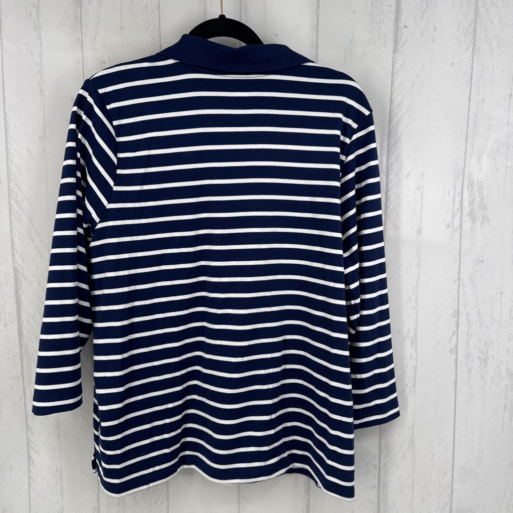 1X striped 3/4 slv top