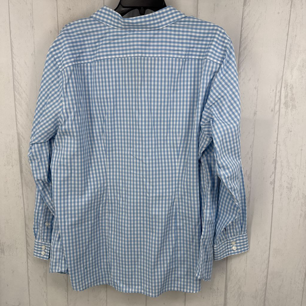 16w plaid button down l/s top