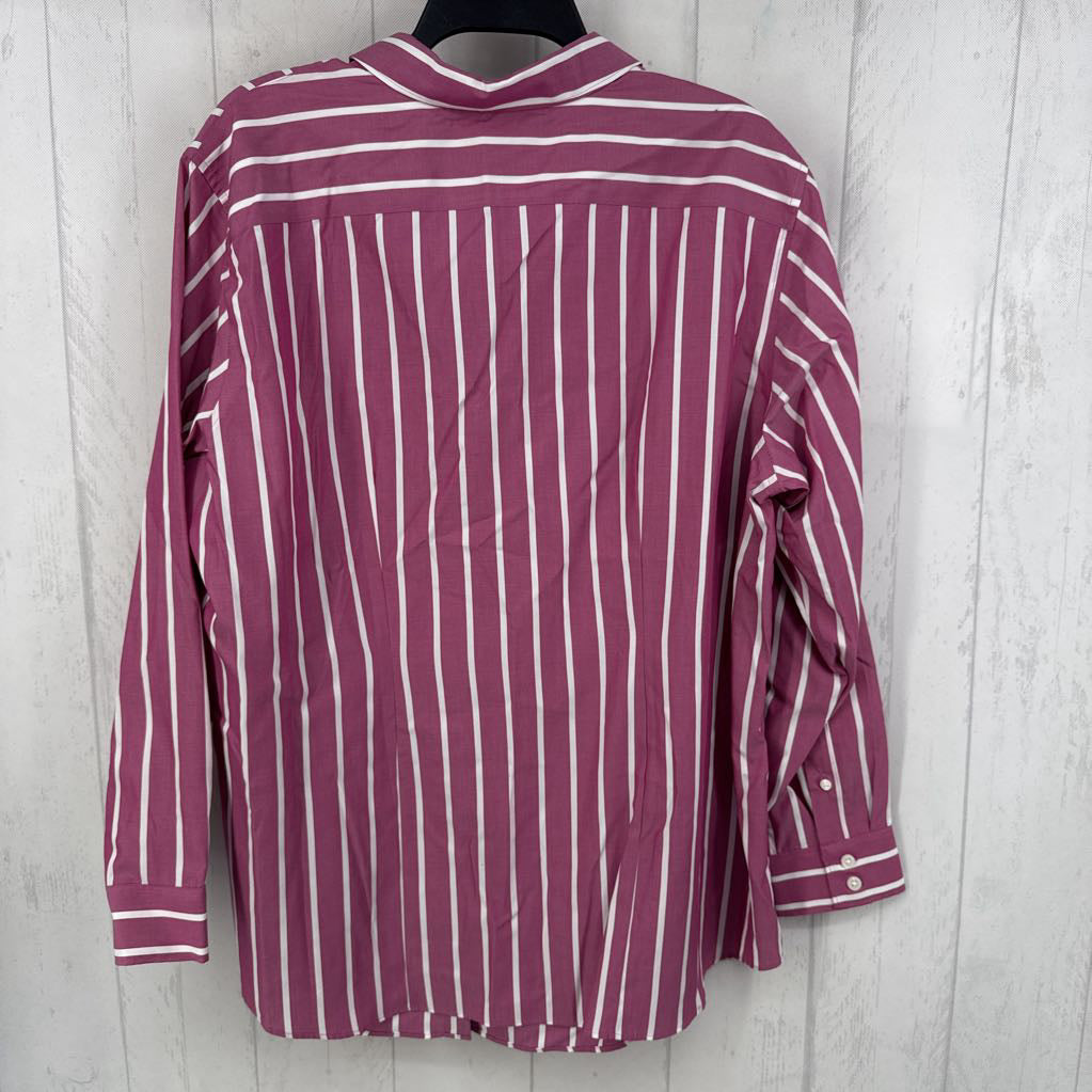 16w striped button down l/s top