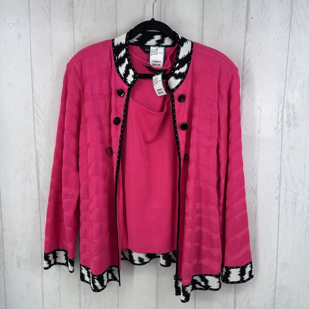OX 2pc knit cami & cardi set