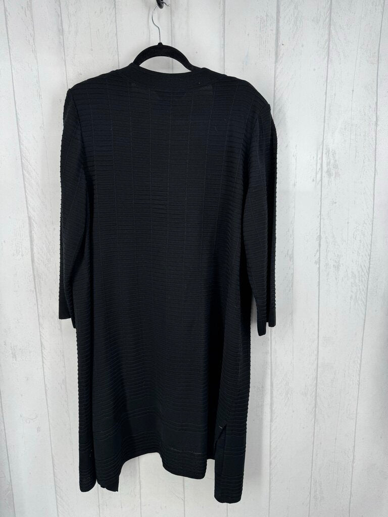 OX rib knit open front cardi