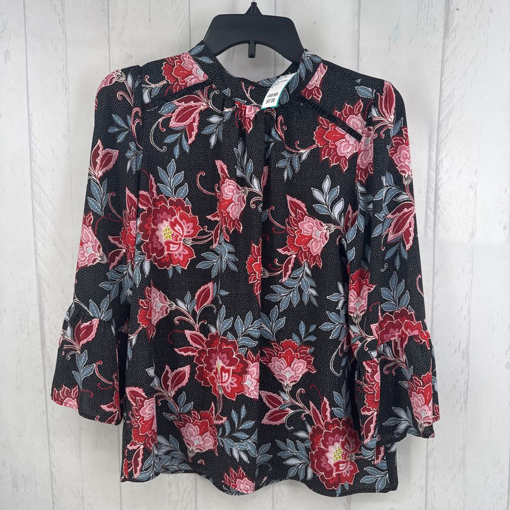 Mp flo print bells lv top 3/4 slv