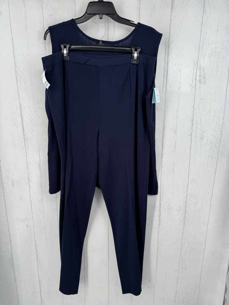1X 2pc knit pants set