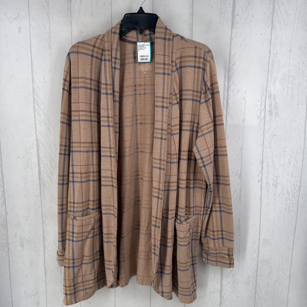 XL plaid cardi