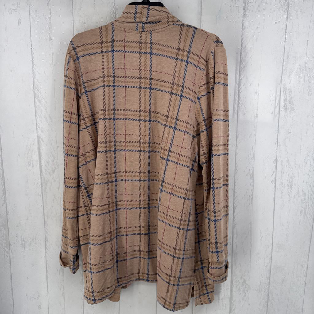 XL plaid cardi