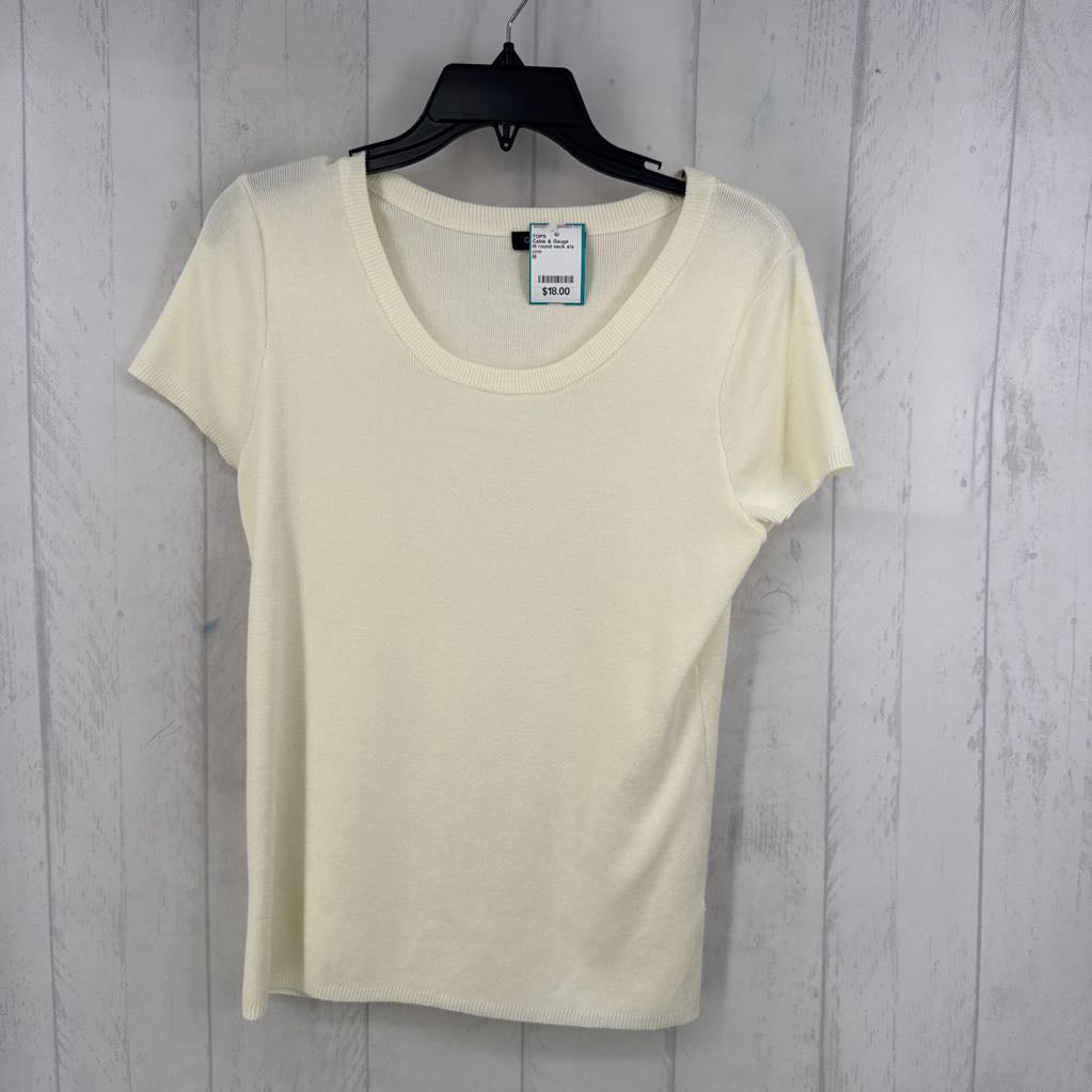 M round neck s/s knit top