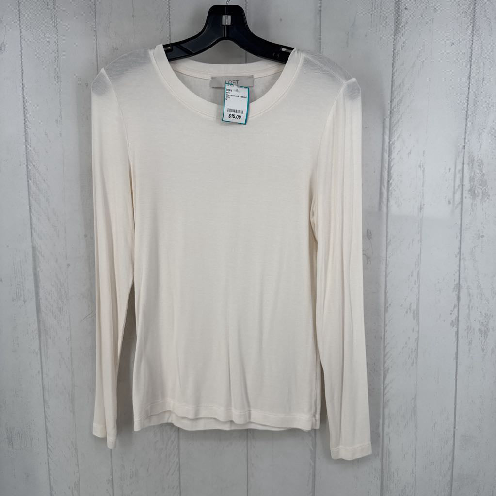 M crewneck ribbed l/s tee