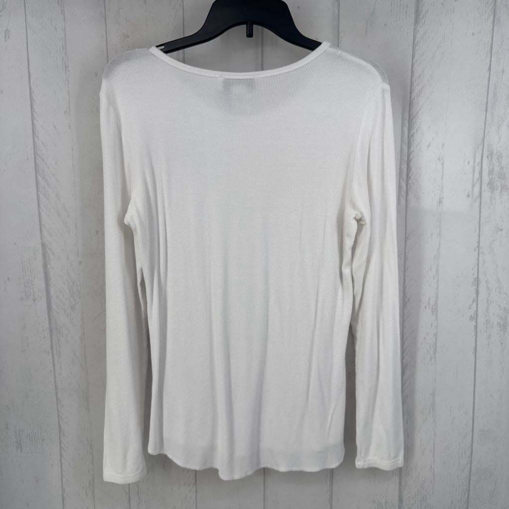 M round neck ribbed l/s tee