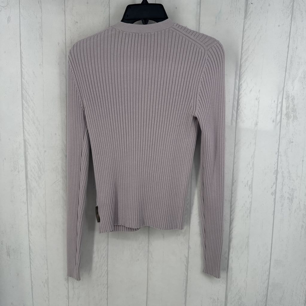 S ribbed button down cardi