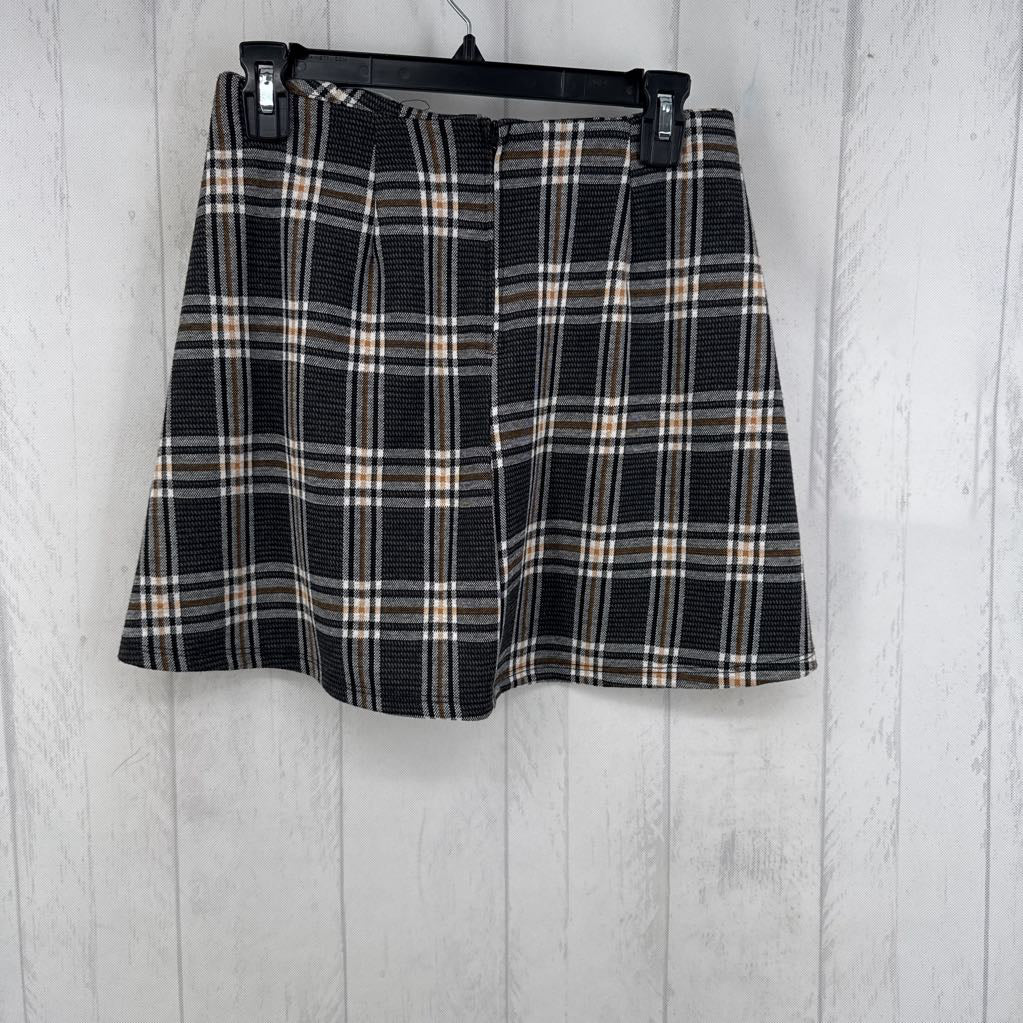 M plaid mini-skirt