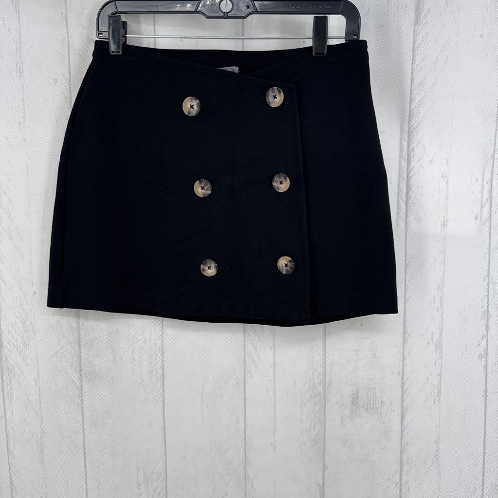 S button front mini skirt