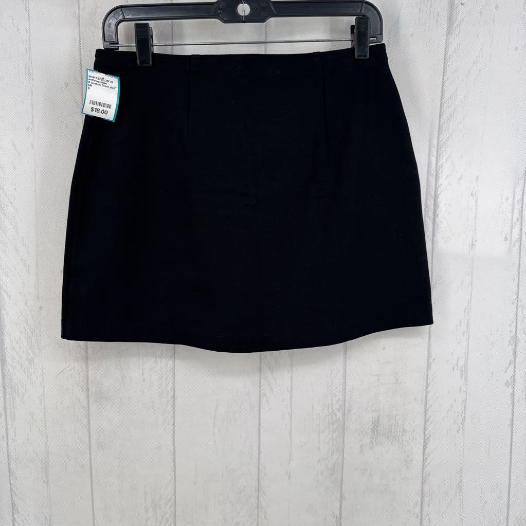 S button front mini skirt