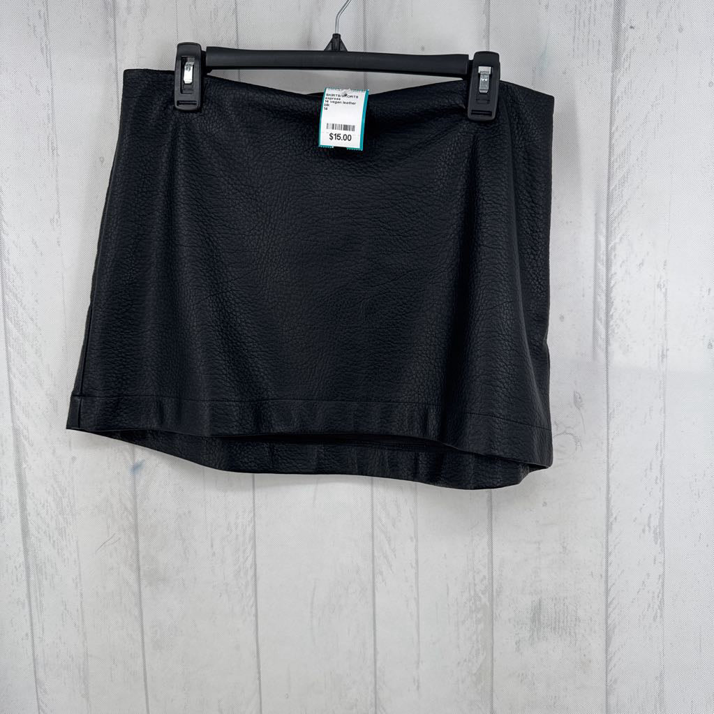14 vegan leather mini skirt