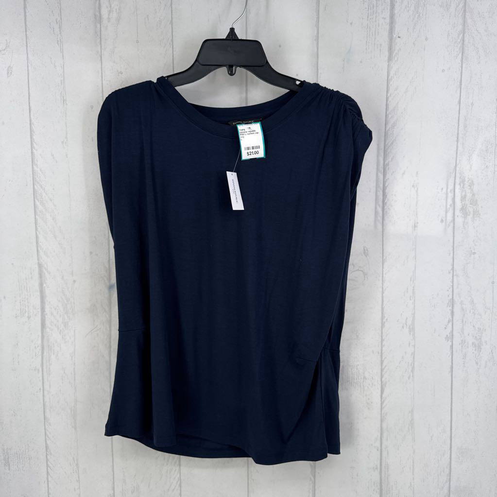 R50 L ruched cap slv tee