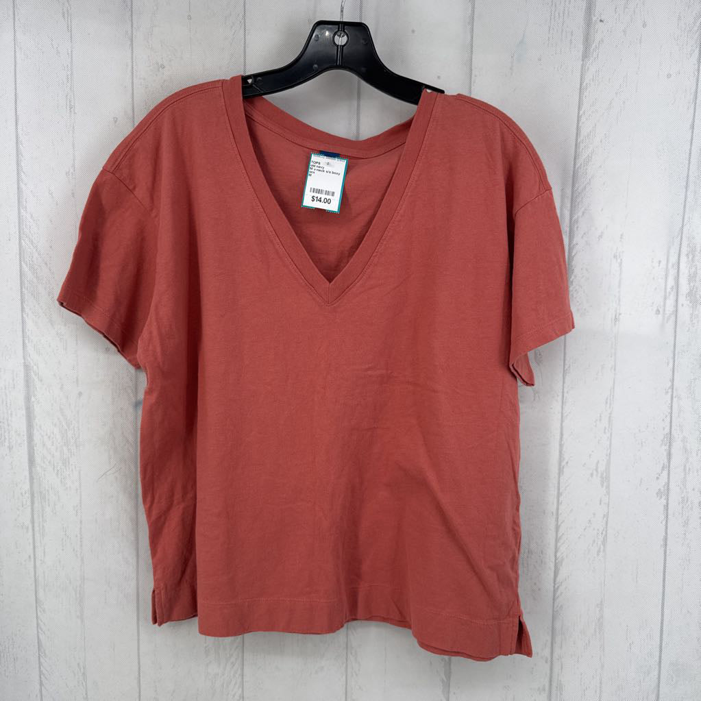 M v-neck s/s boxy tee
