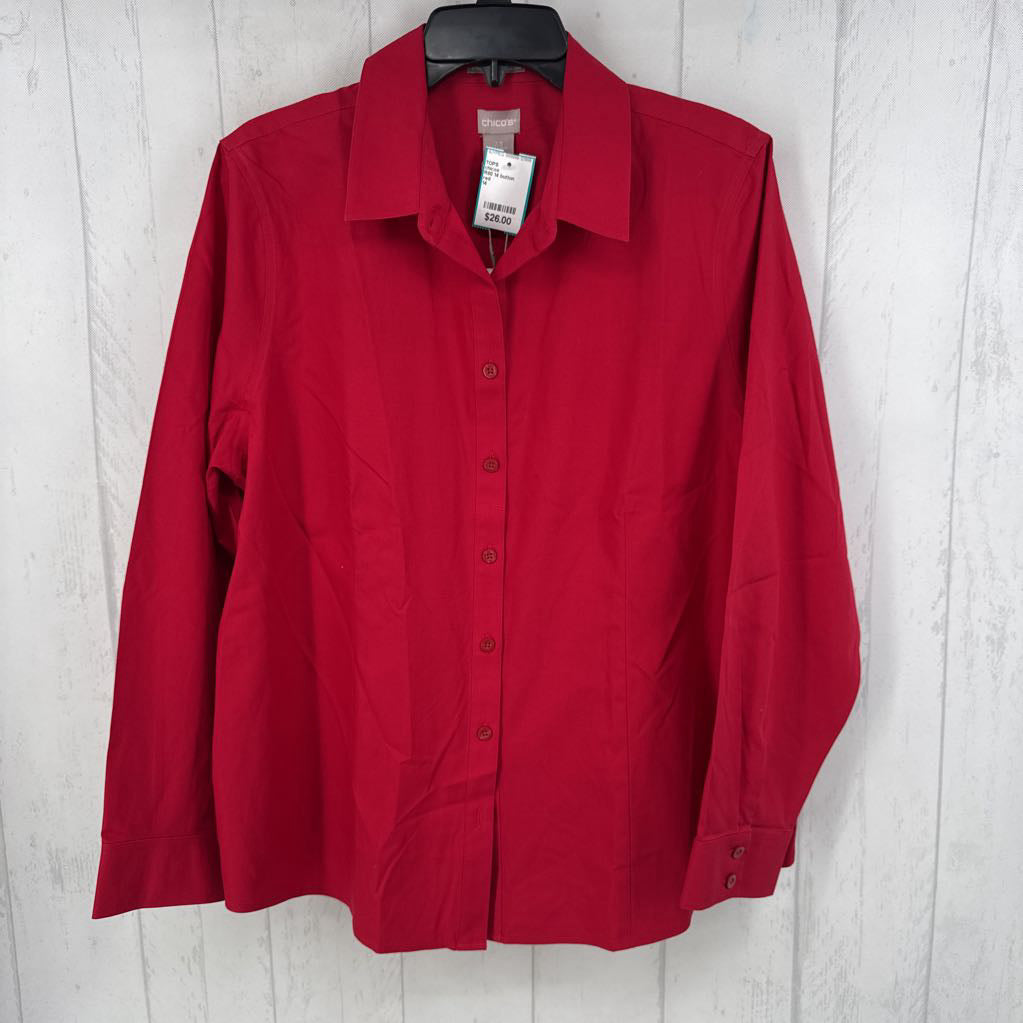 R80 14 button down l/s top