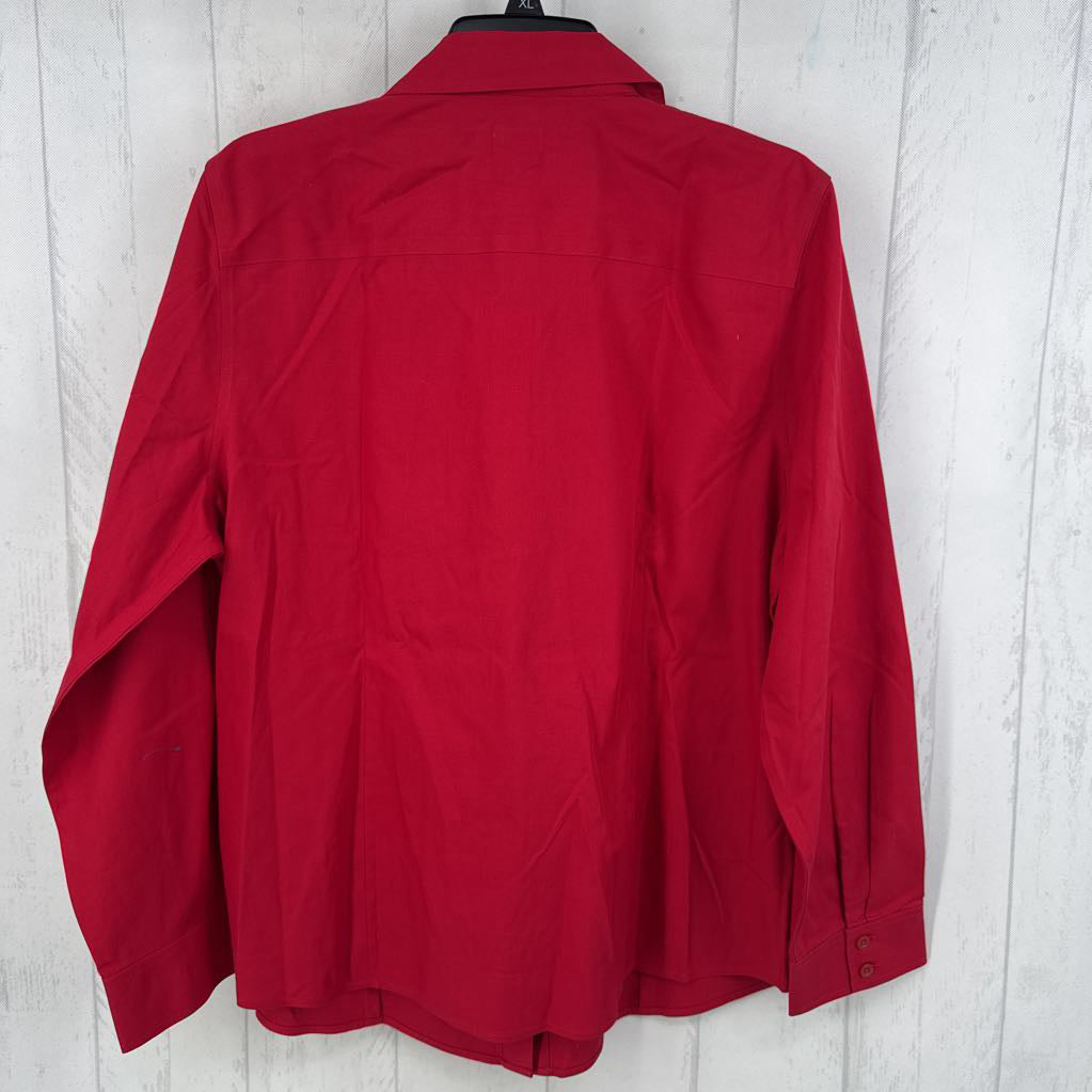 R80 14 button down l/s top
