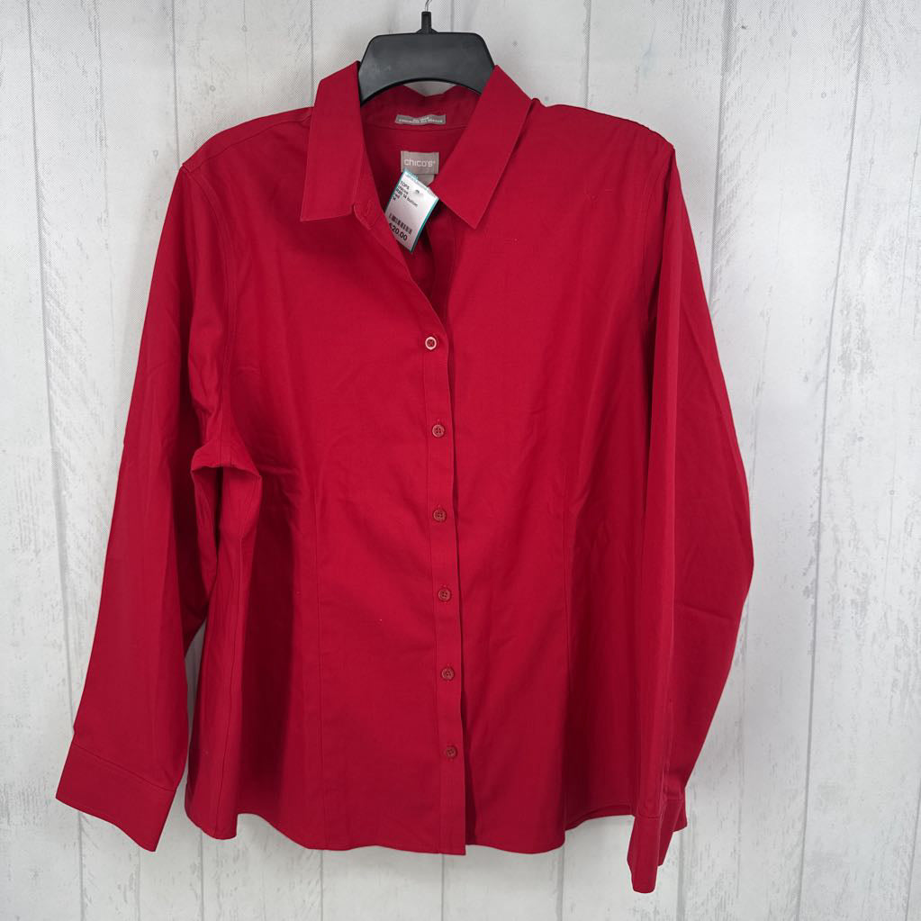 R80 14 button down l/s top