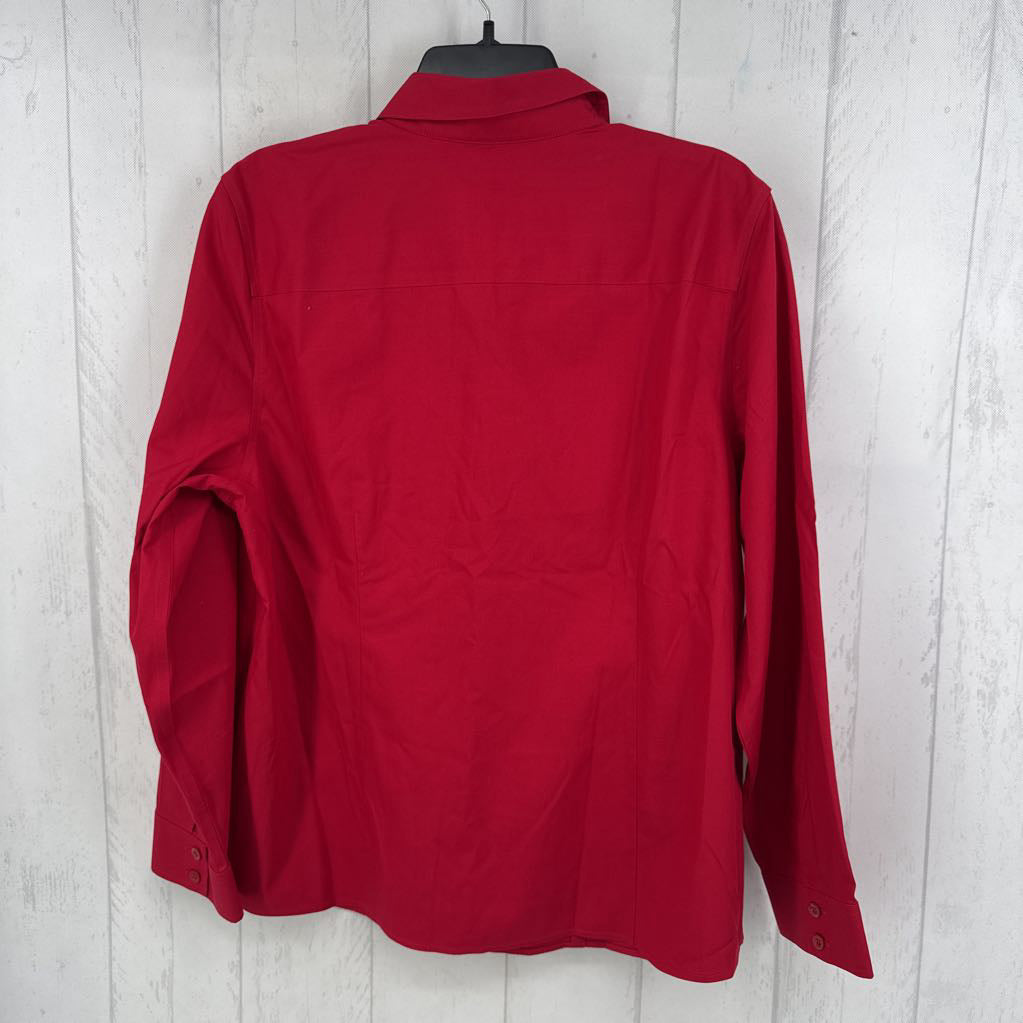 R80 14 button down l/s top