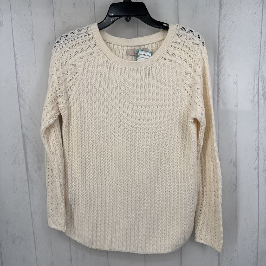 M crochet round neck sweater