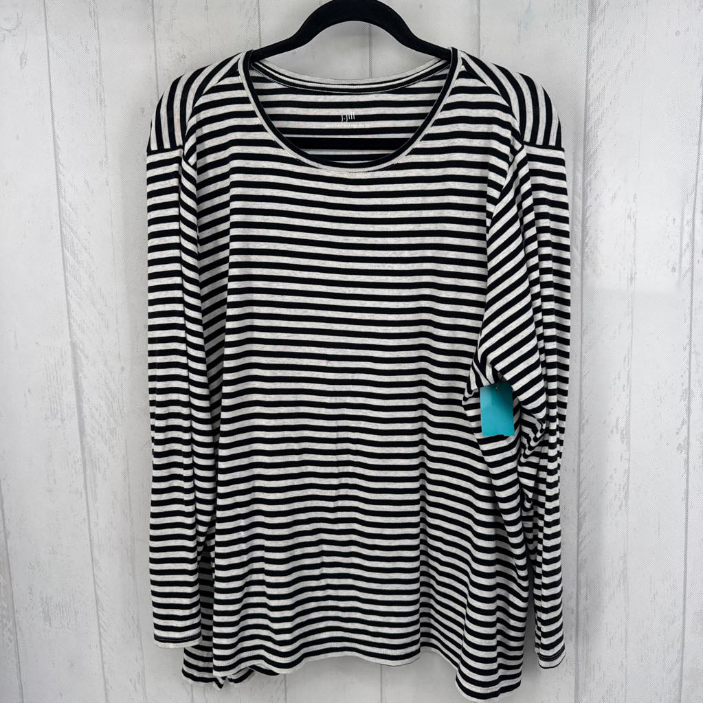 2X striped l/s tee