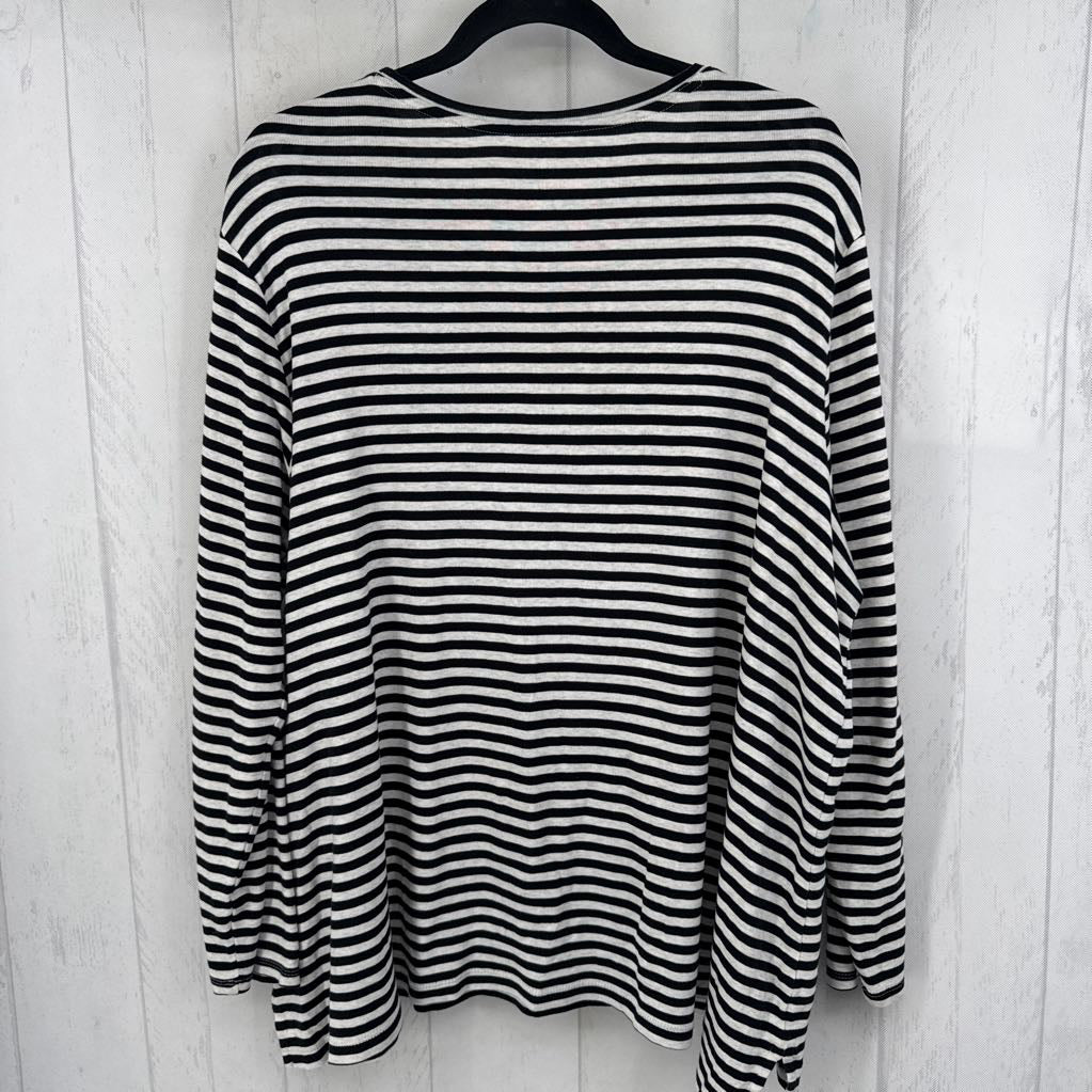 2X striped l/s tee