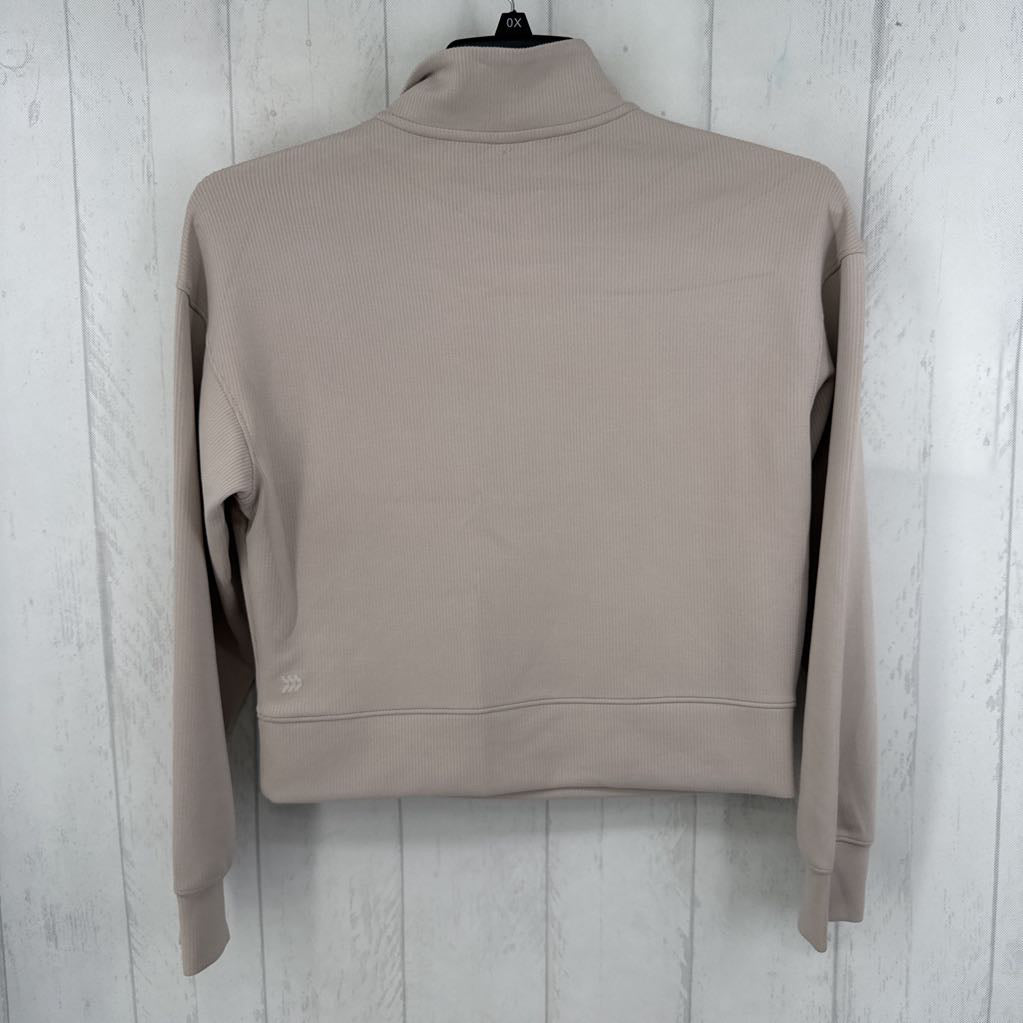 XS ribbed quarter zip l/s pullover