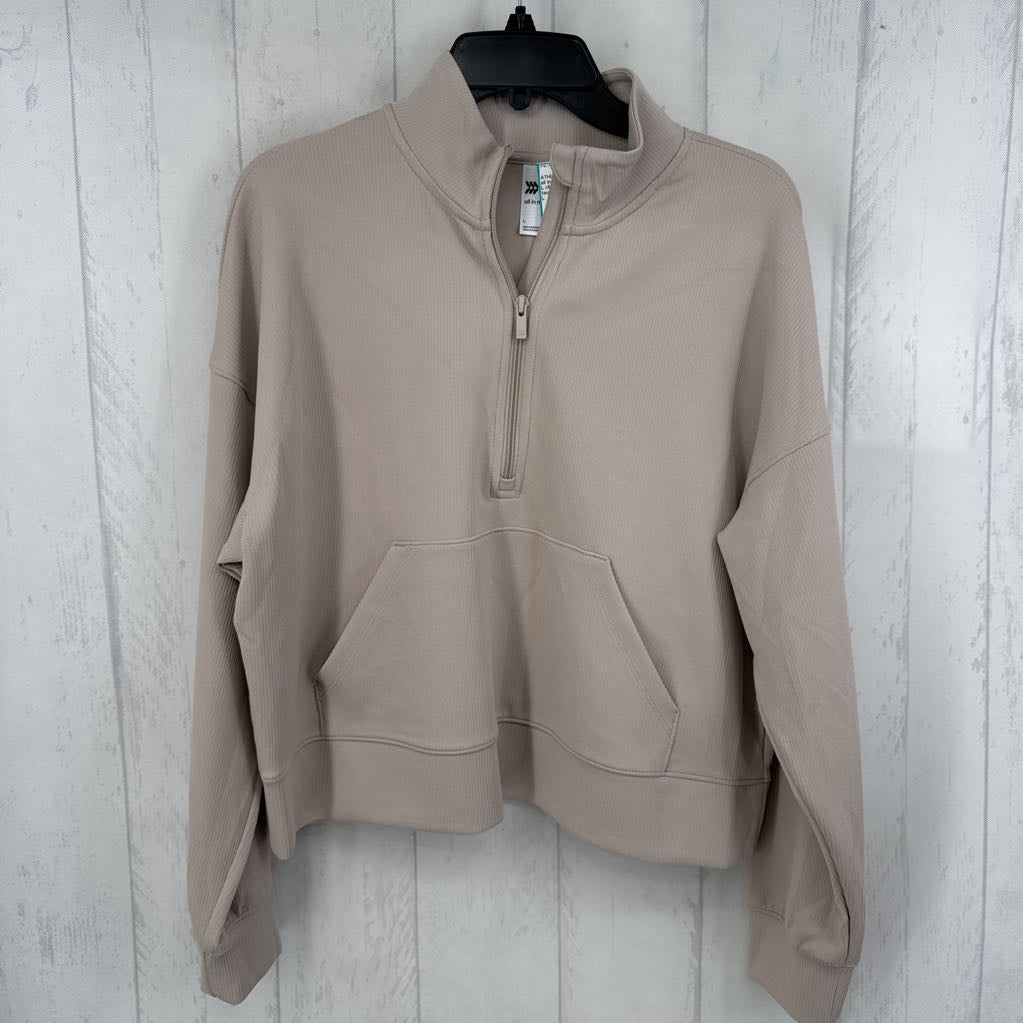L ribbed quarter zip l/s pullover