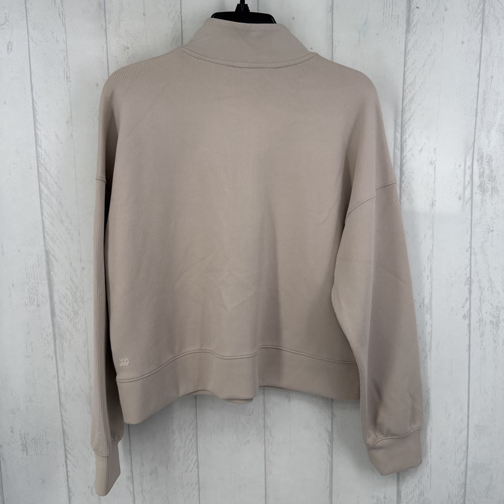 L ribbed quarter zip l/s pullover