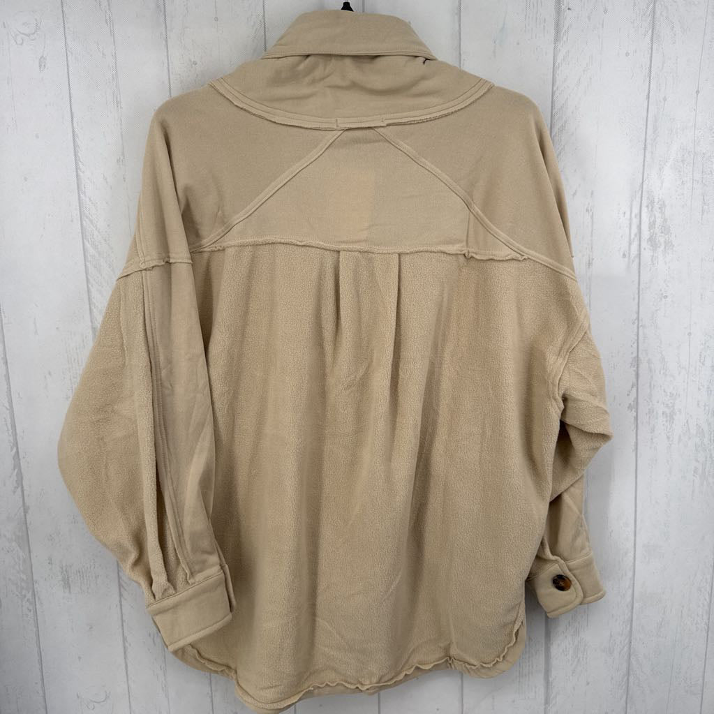 S/M mixed media button down cardi