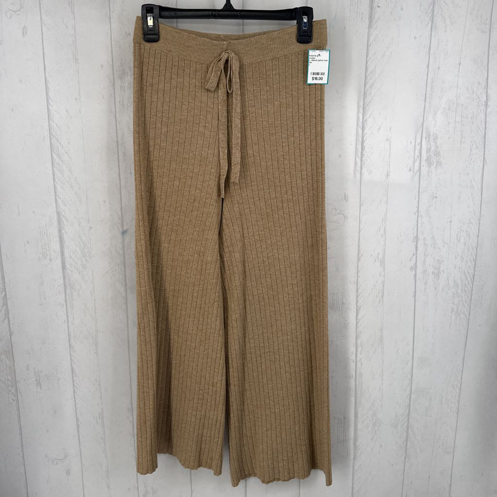 L ribbed pull-on knit pant