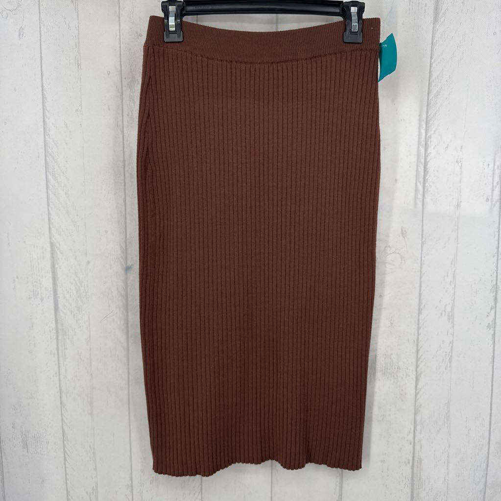 L rib knit skirtski