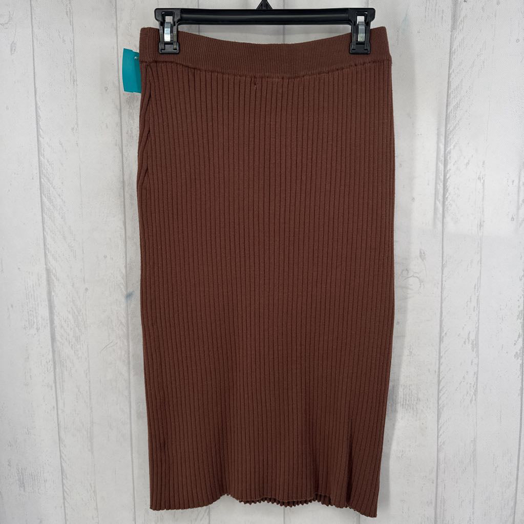 L rib knit skirtski