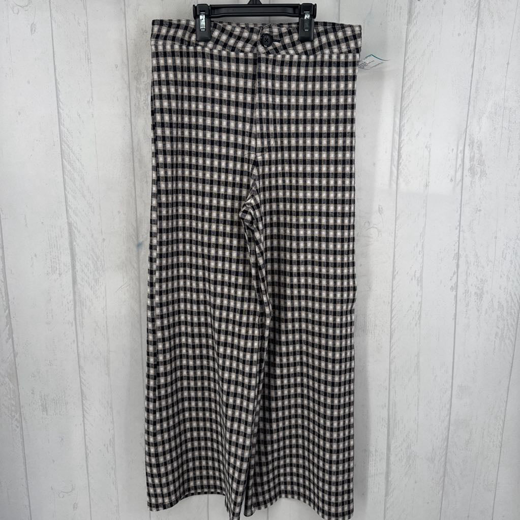 M plaid wide leg pant