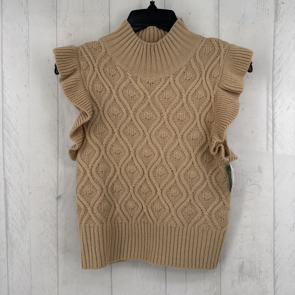 S ruffled sweater vest