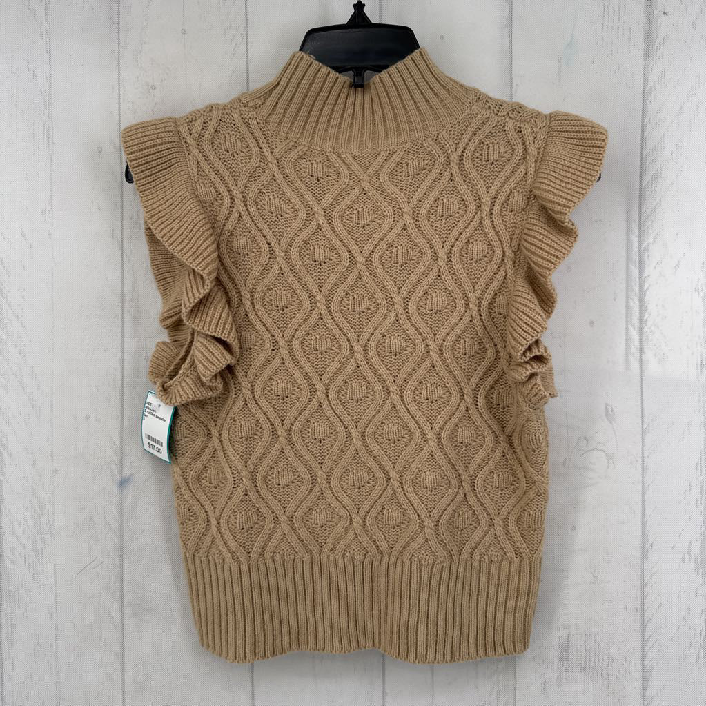 S ruffled sweater vest