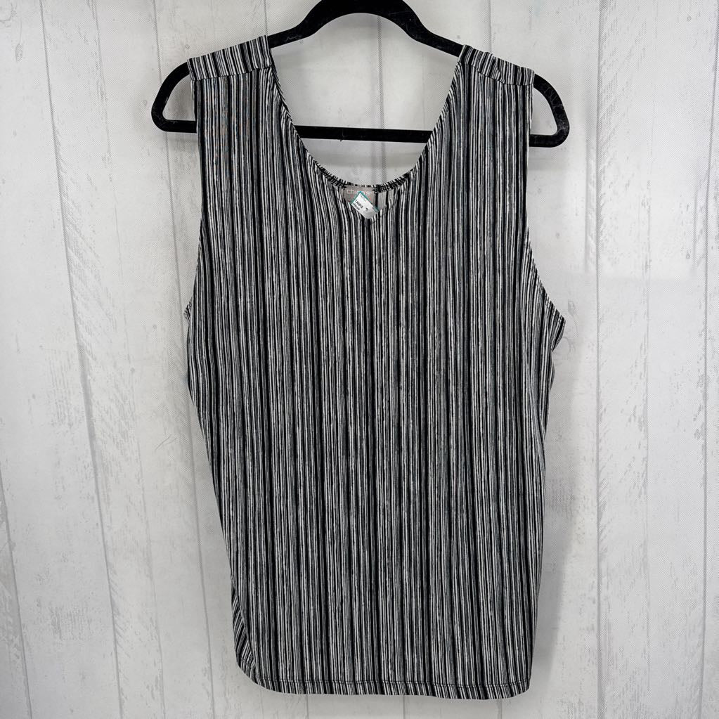 XL striped v-neck tank